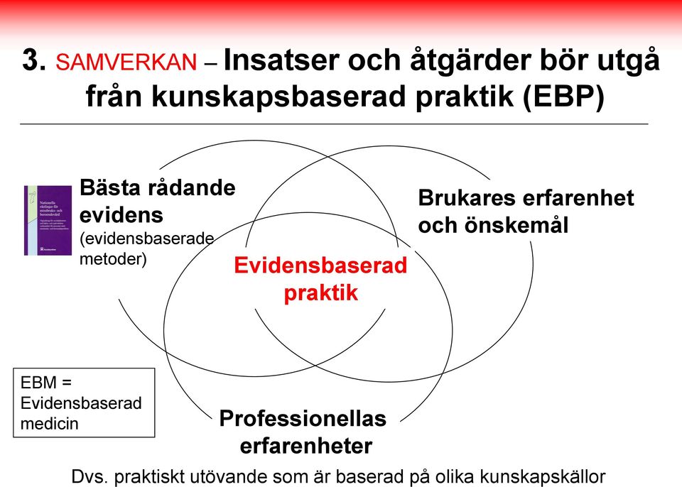 praktik Brukares erfarenhet och önskemål EBM = Evidensbaserad medicin