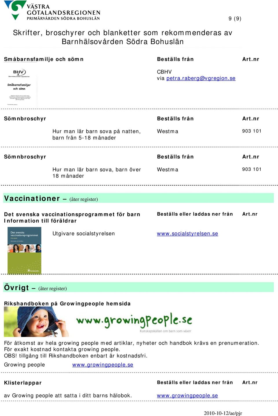 socialstyrelsen.se Övrigt (åter register) Rikshandboken på Growingpeople hemsida För åtkomst av hela growing people med artiklar, nyheter och handbok krävs en prenumeration.