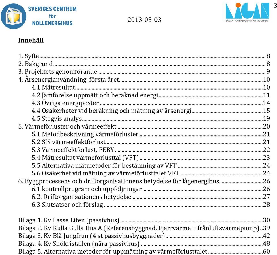 2 SIS värmeeffektförlust... 21 5.3 Värmeeffektförlust, FEBY... 22 5.4 Mätresultat värmeförlusttal (VFT)... 23 5.5 Alternativa mätmetoder för bestämning av VFT... 24 5.