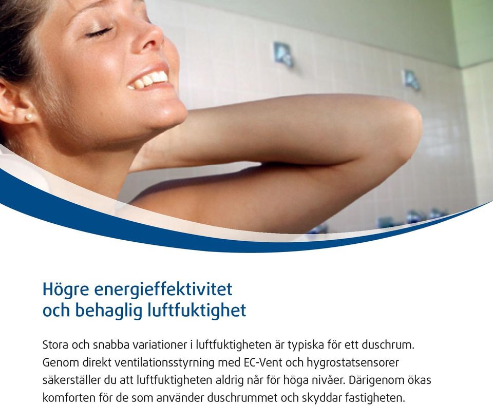 Genom direkt ventilationsstyrning med EC-Vent och hygrostatsensorer säkerställer du