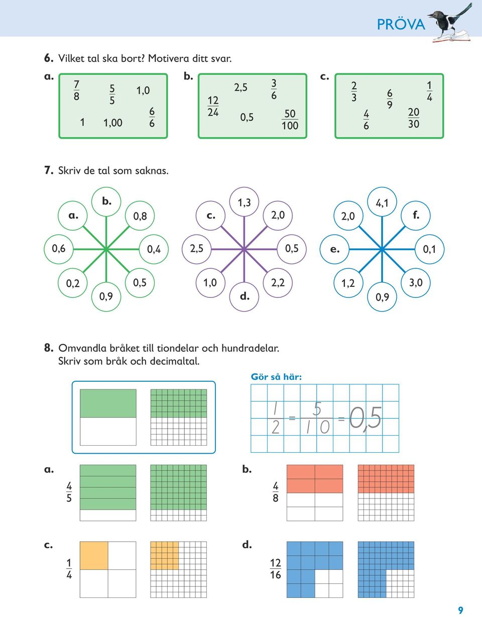 b. 0,8 c. 1,3 2,0 2,0 4,1 f. 0,6 0,4 2,5 0,5 e. 0,1 0,2 0,9 0,5 1,0 d. 2,2 1,2 0,9 3,0 8.