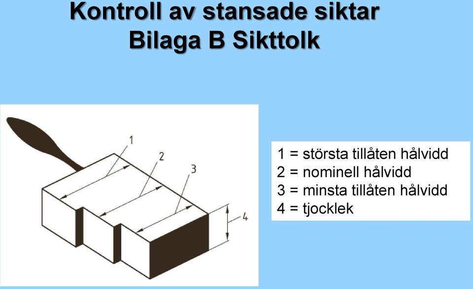 tillåten hålvidd 2 = nominell