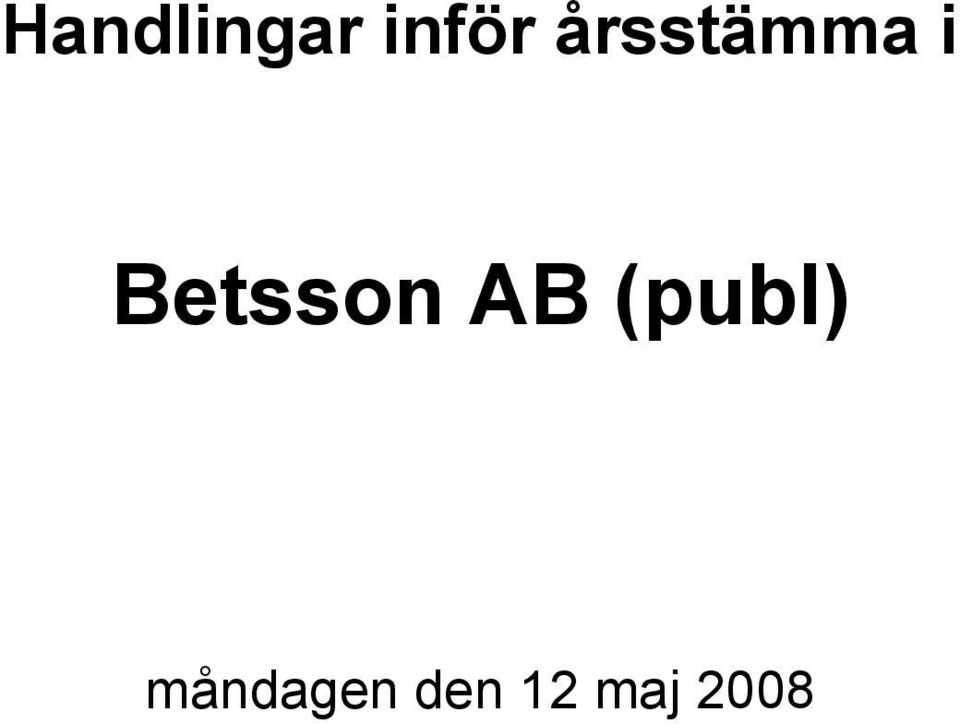 Betsson AB (publ)