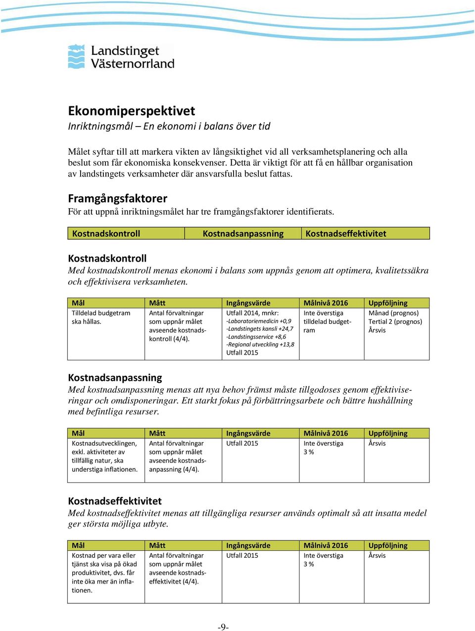 Framgångsfaktorer För att uppnå inriktningsmålet har tre framgångsfaktorer identifierats.