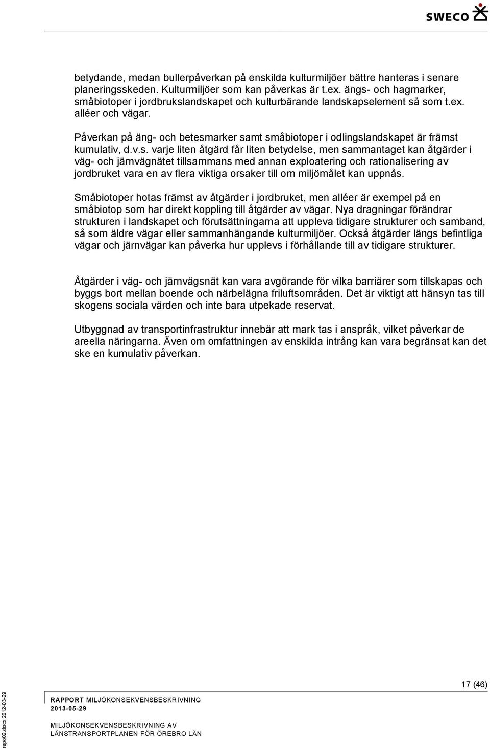 Påverkan på äng- och betesm
