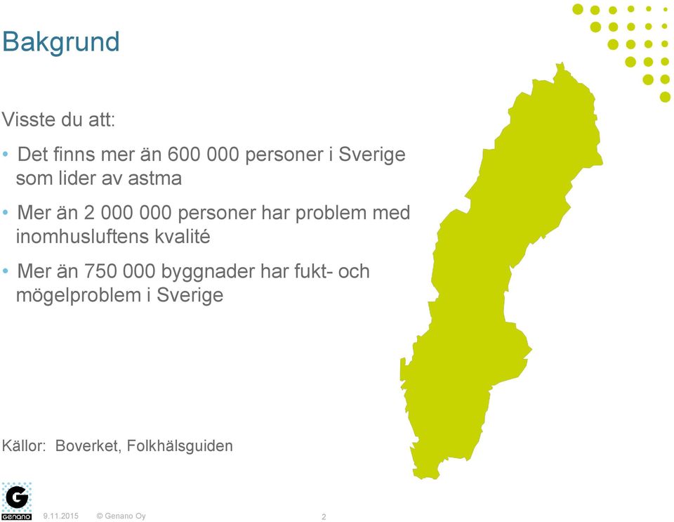 problem med inomhusluftens kvalité Mer än 750 000 byggnader