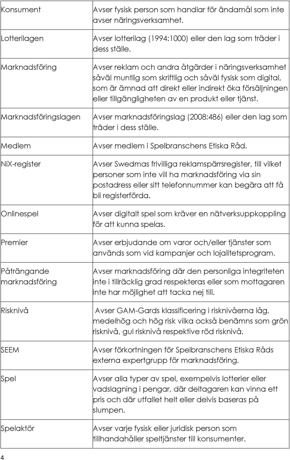 Avser reklam och andra åtgärder i näringsverksamhet såväl muntlig som skriftlig och såväl fysisk som digital, som är ämnad att direkt eller indirekt öka försäljningen eller tillgängligheten av en
