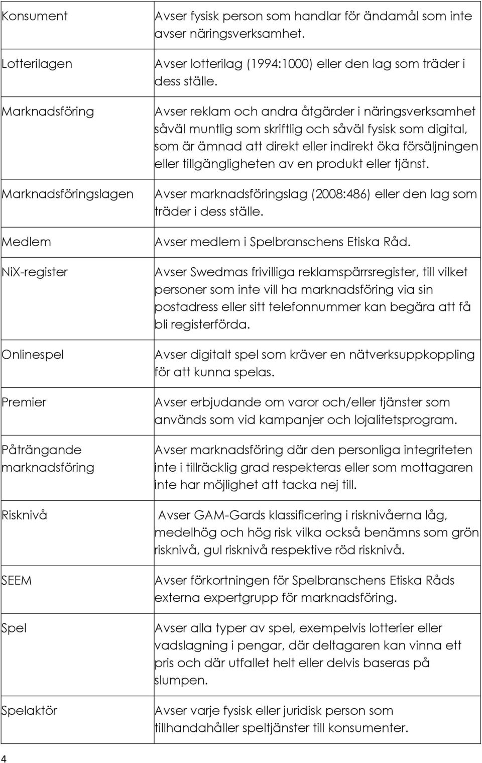 Avser reklam och andra åtgärder i näringsverksamhet såväl muntlig som skriftlig och såväl fysisk som digital, som är ämnad att direkt eller indirekt öka försäljningen eller tillgängligheten av en