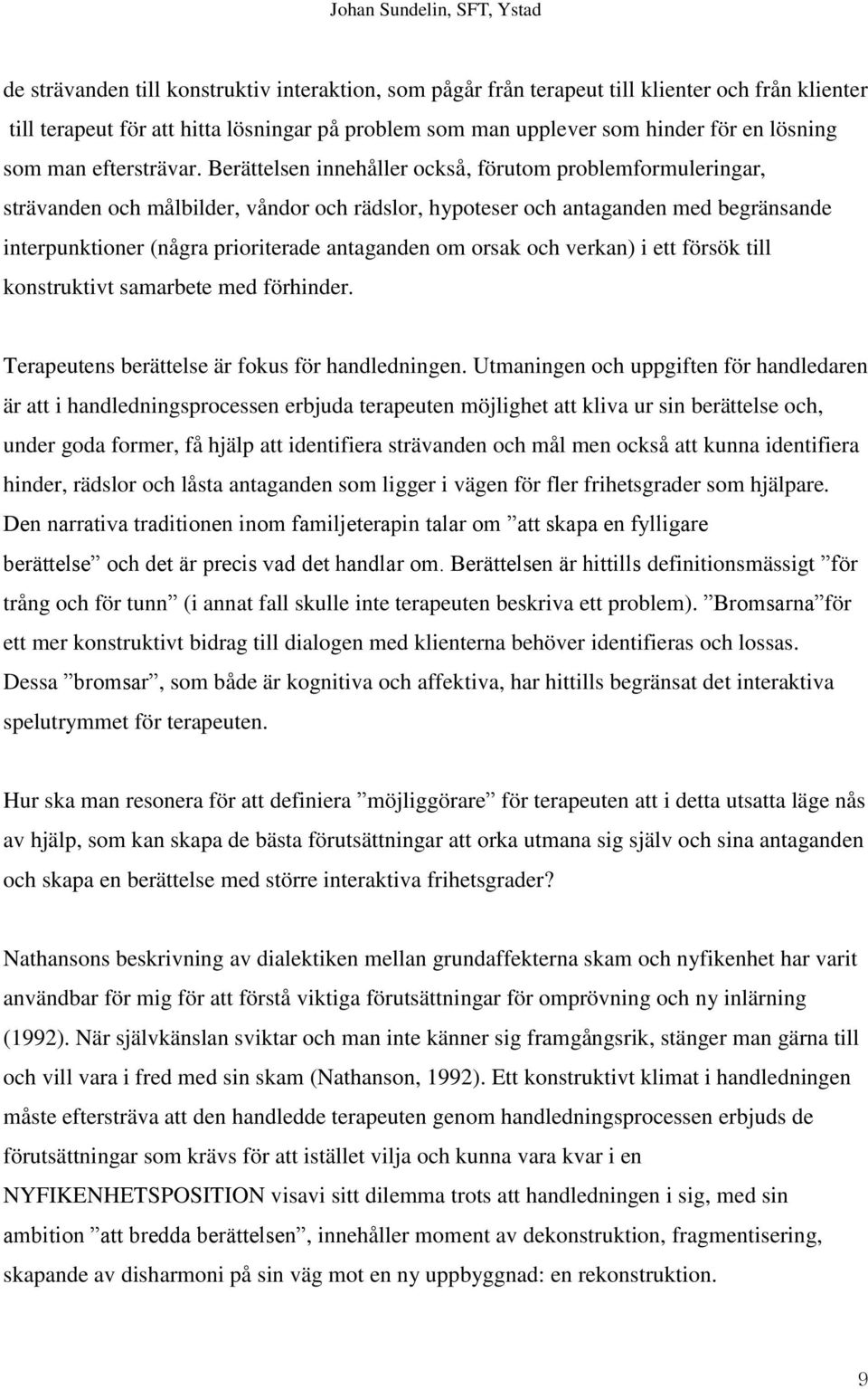 Berättelsen innehåller också, förutom problemformuleringar, strävanden och målbilder, våndor och rädslor, hypoteser och antaganden med begränsande interpunktioner (några prioriterade antaganden om