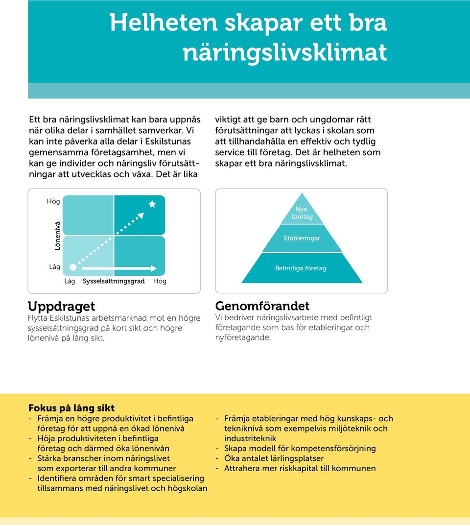 Det är lika viktigt att ge barn och ungdomar rätt förutsättningar att lyckas i skolan som att tillhandahålla en effektiv och tydlig service till företag.