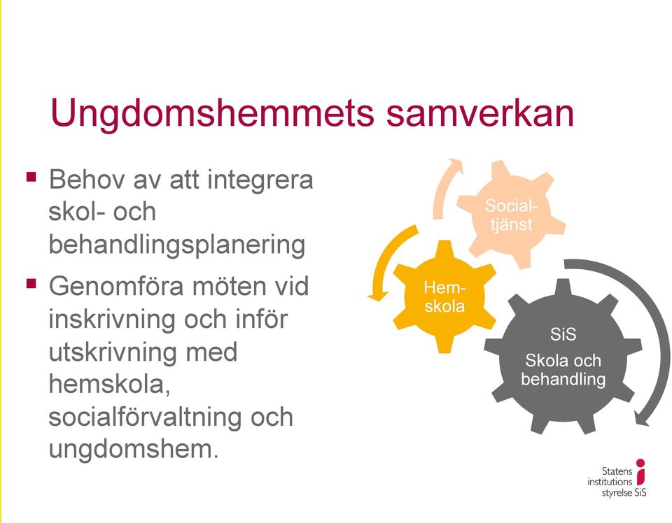 och inför utskrivning med hemskola, socialförvaltning