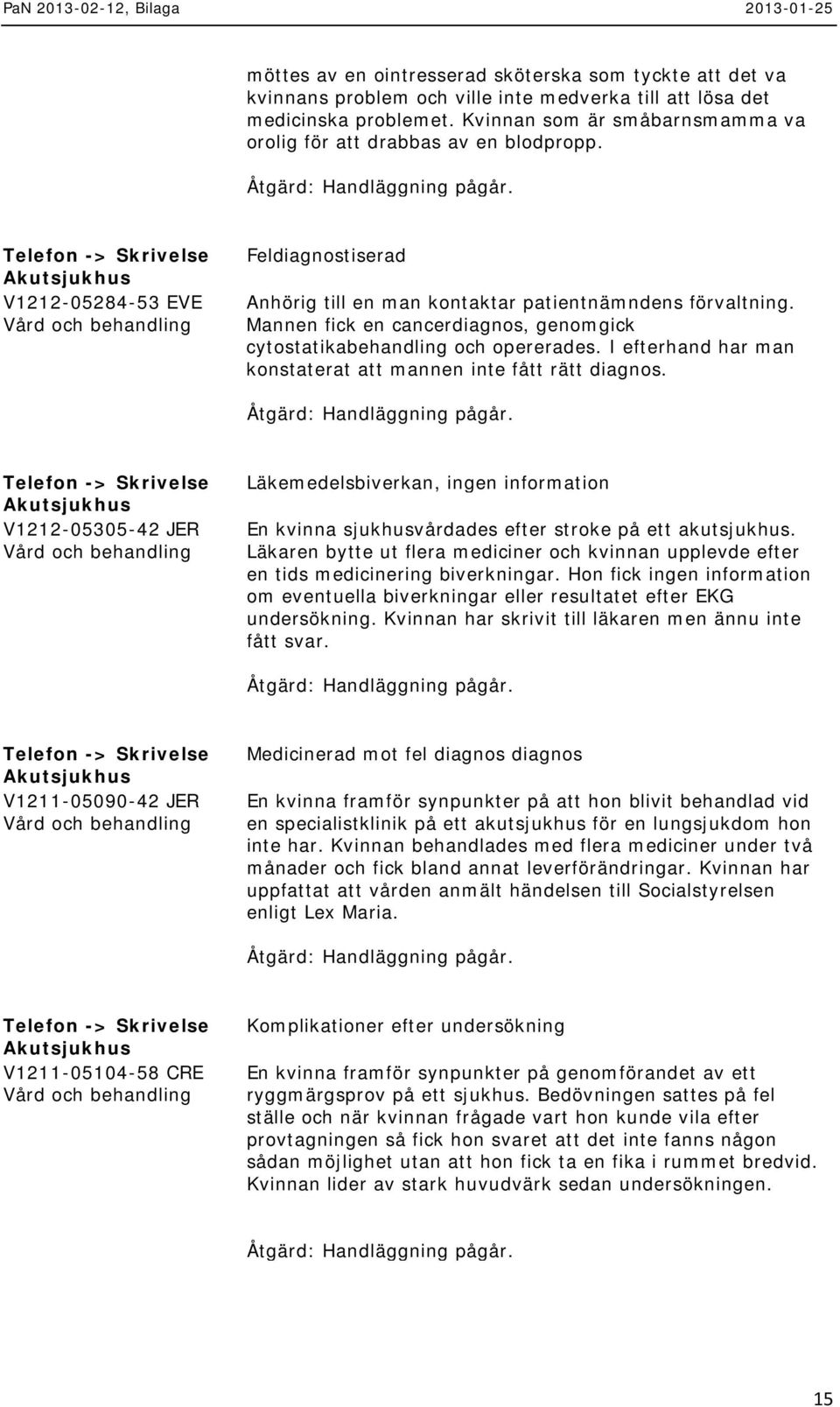 Mannen fick en cancerdiagnos, genomgick cytostatikabehandling och opererades. I efterhand har man konstaterat att mannen inte fått rätt diagnos.