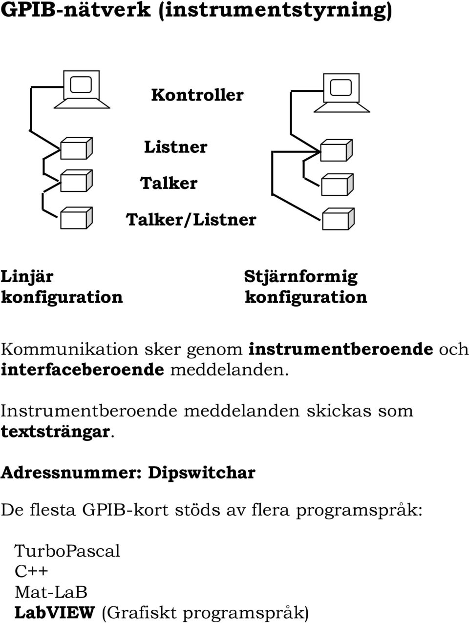 meddelanden. Instrumentberoende meddelanden skickas som textsträngar.