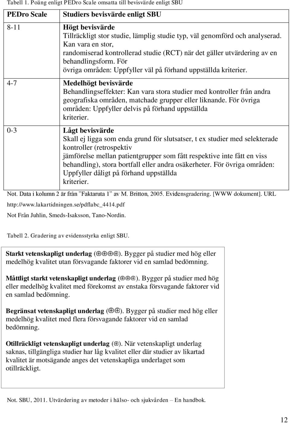 Kan vara en stor, randomiserad kontrollerad studie (RCT) när det gäller utvärdering av en behandlingsform. För övriga områden: Uppfyller väl på förhand uppställda kriterier.