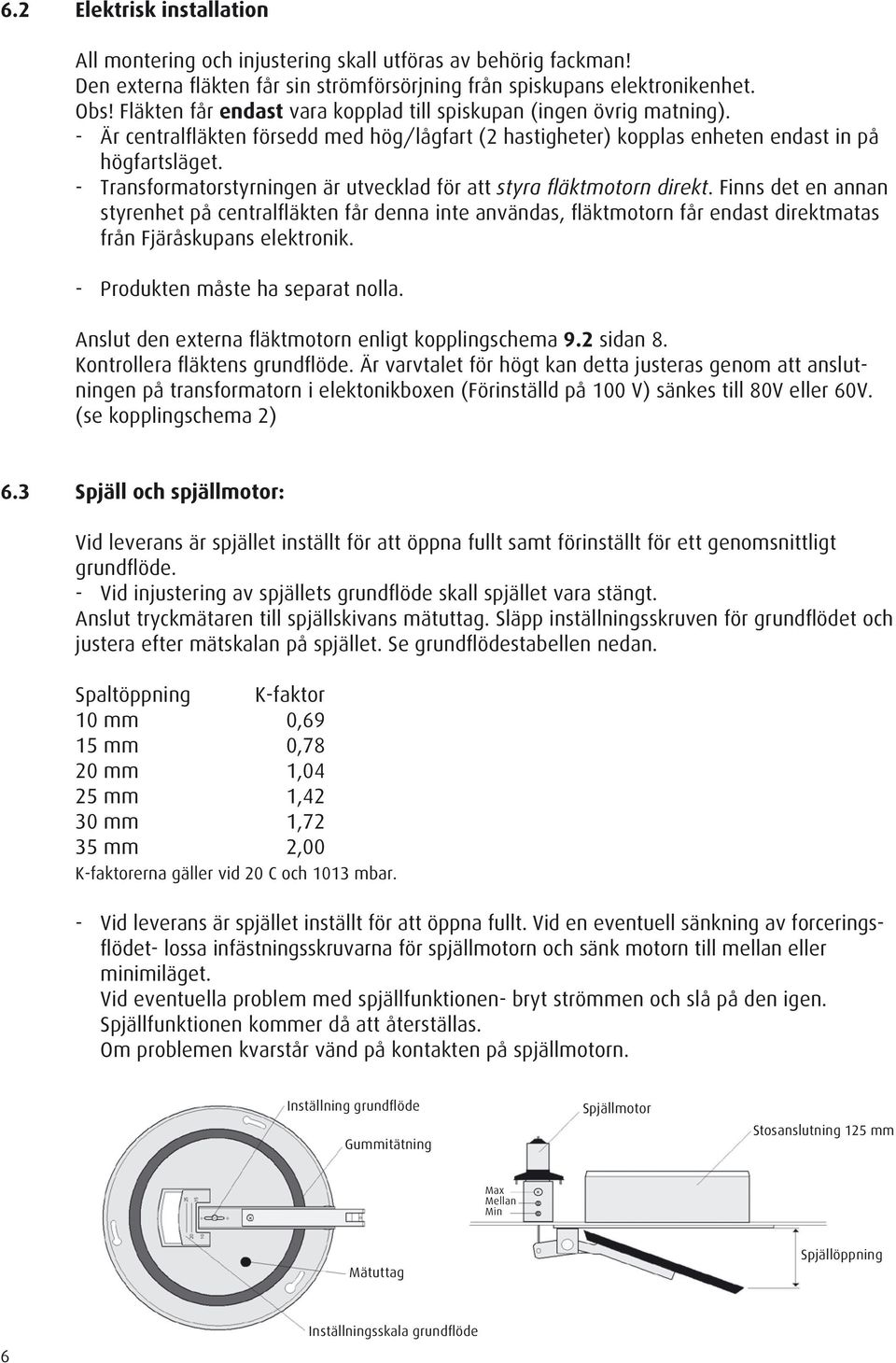 - Transformatorstyrningen är utvecklad för att styra fläktmotorn direkt.