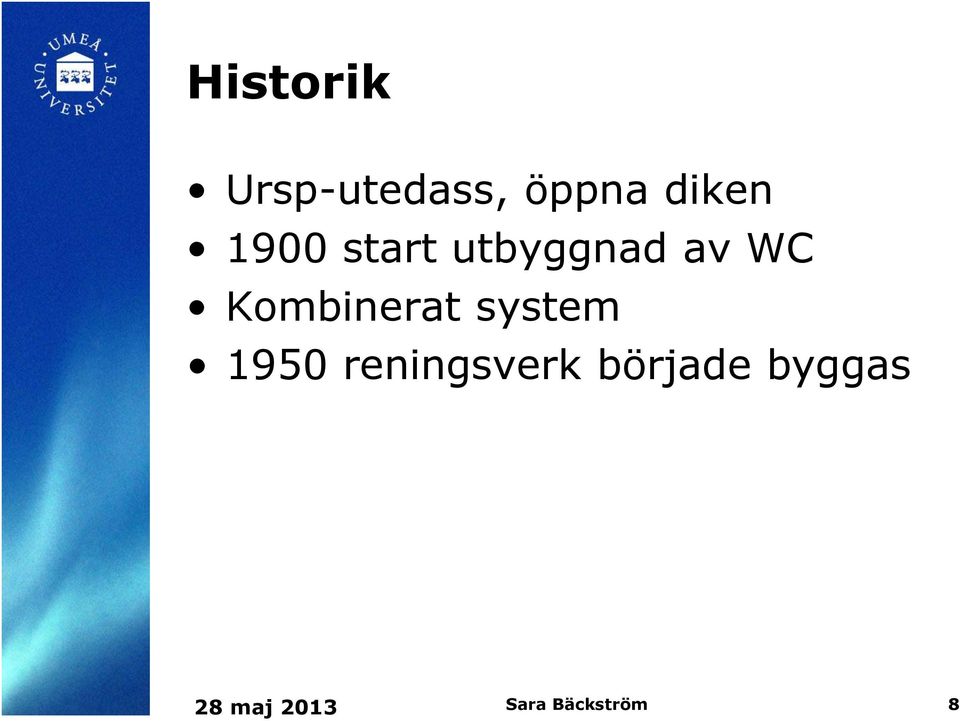 Kombinerat system 1950 reningsverk