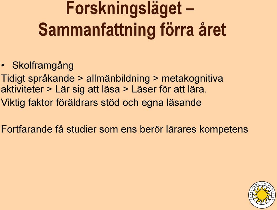 att läsa > Läser för att lära.