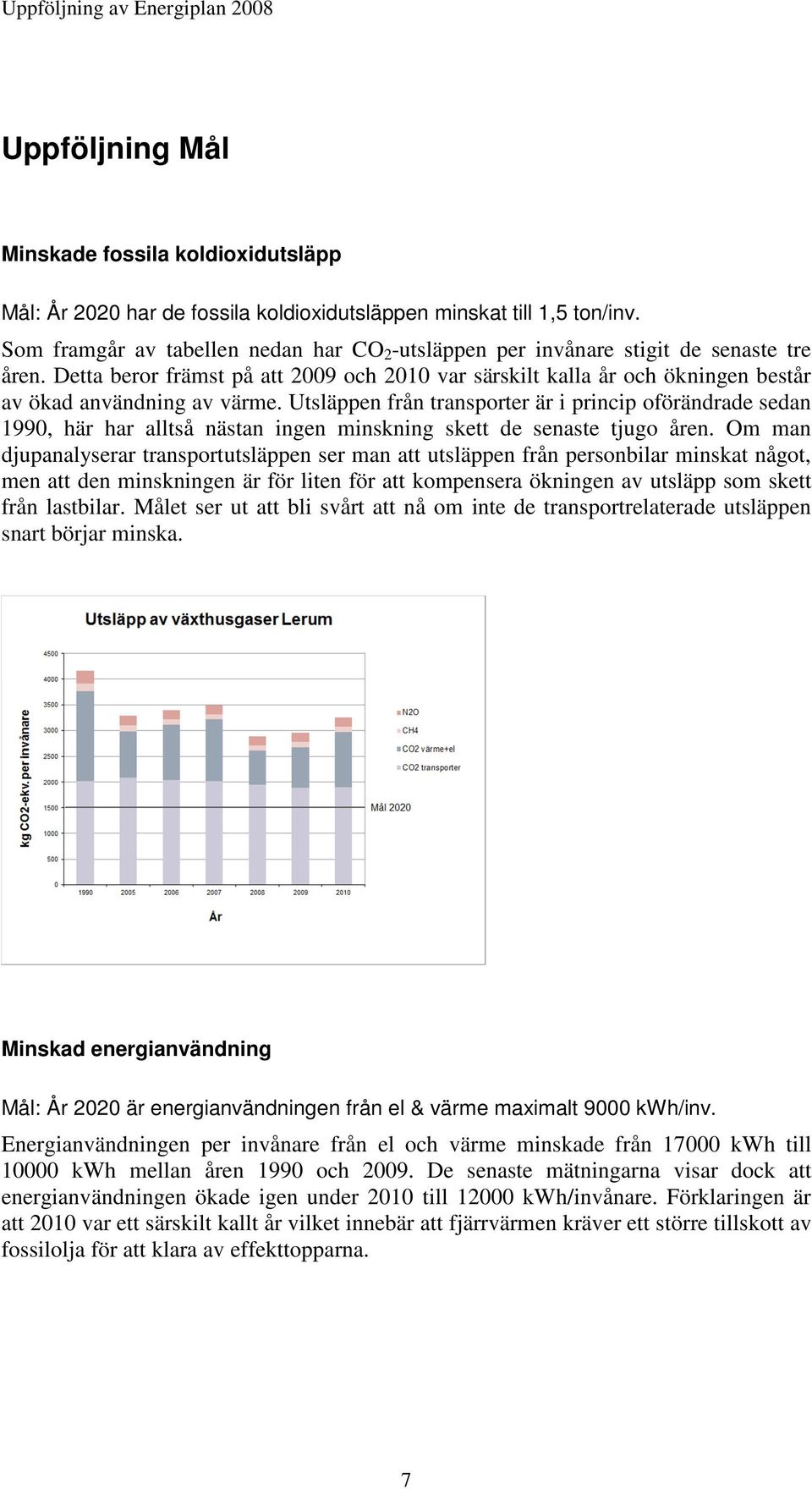 Detta beror främst på att 2009 och 2010 var särskilt kalla år och ökningen består av ökad användning av värme.