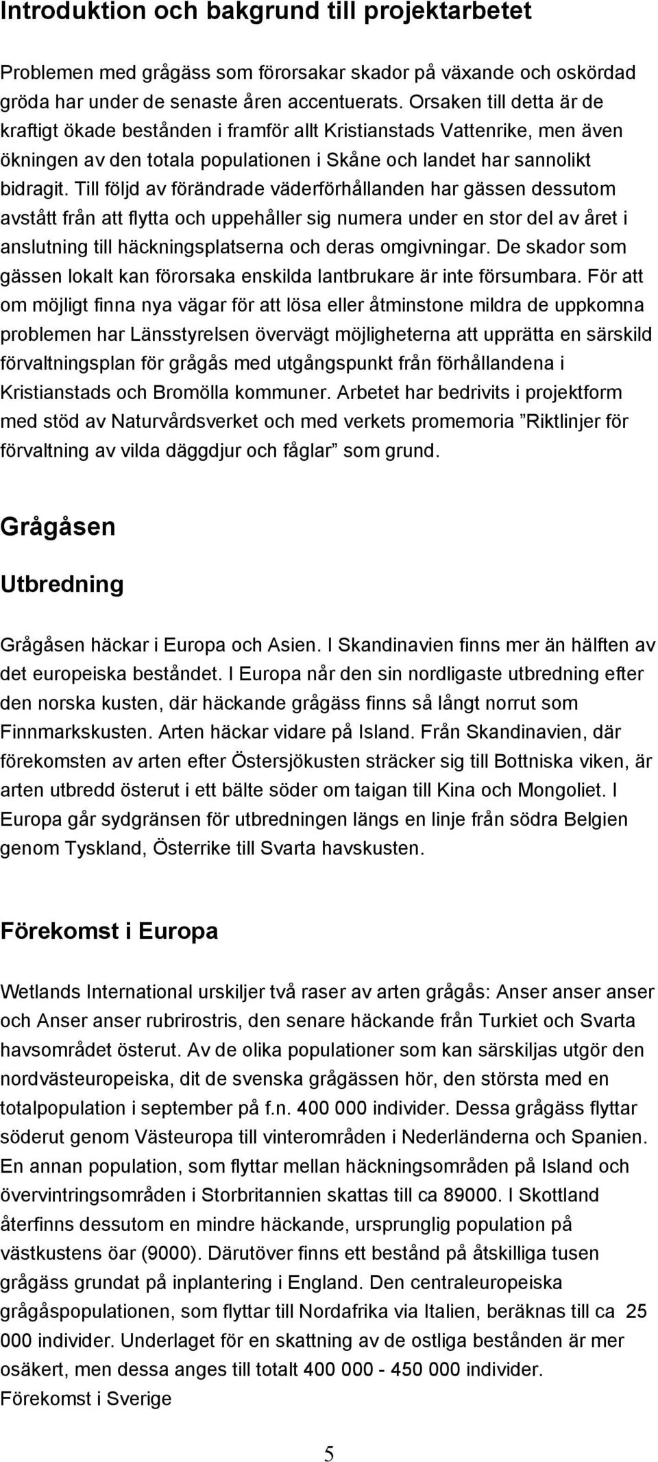 Till följd av förändrade väderförhållanden har gässen dessutom avstått från att flytta och uppehåller sig numera under en stor del av året i anslutning till häckningsplatserna och deras omgivningar.