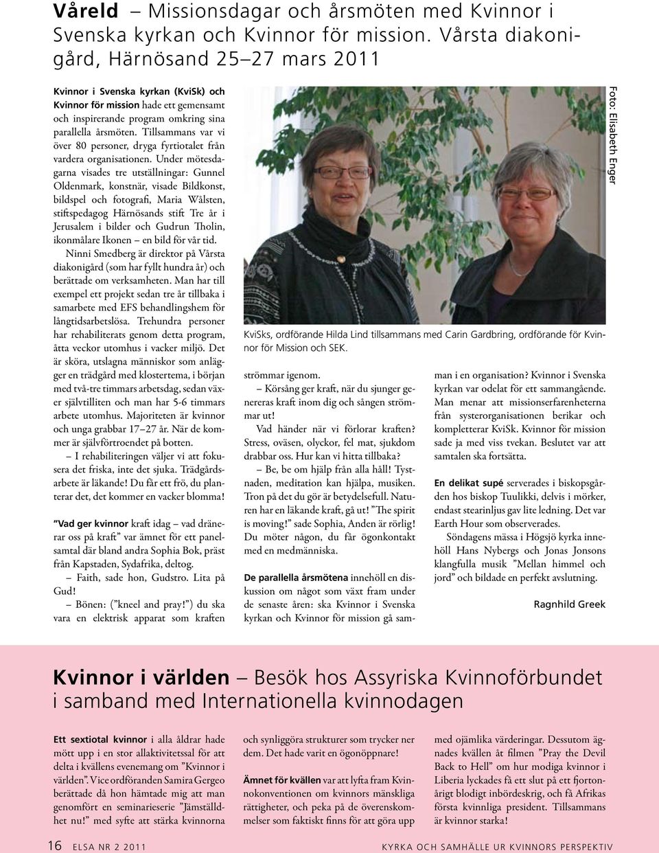KyrkA och samhälle ur kvinnors perspektiv :: NUMMER 2/11. tema: ekumenik -  PDF Gratis nedladdning