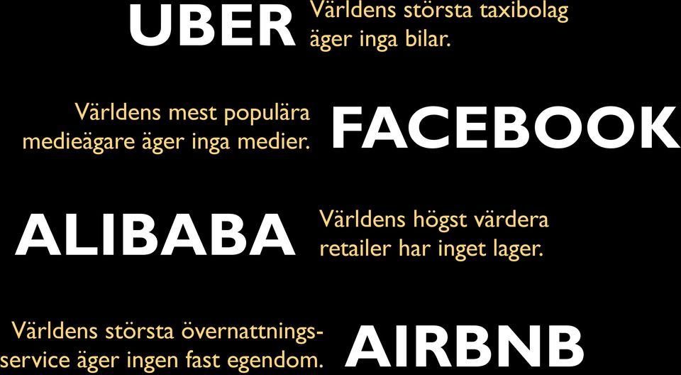 ALIBABA FACEBOOK Världens högst värdera retailer har inget