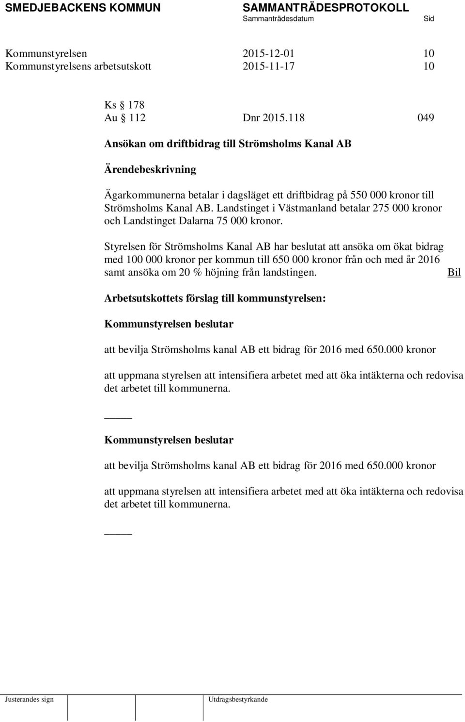 Landstinget i Västmanland betalar 275 000 kronor och Landstinget Dalarna 75 000 kronor.