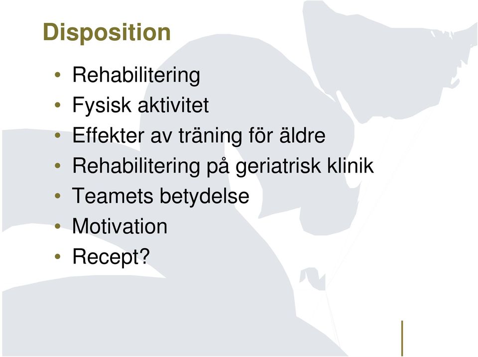 äldre Rehabilitering på geriatrisk