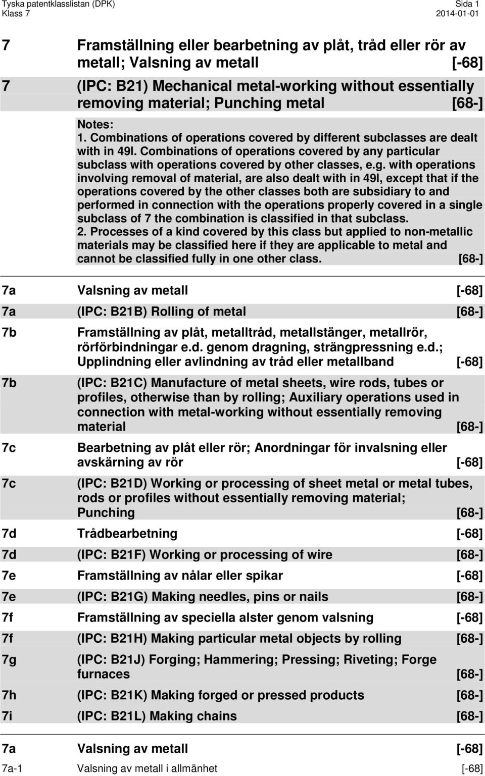 Combinations of operations covered by any particular subclass with operations covered by other classes, e.g.