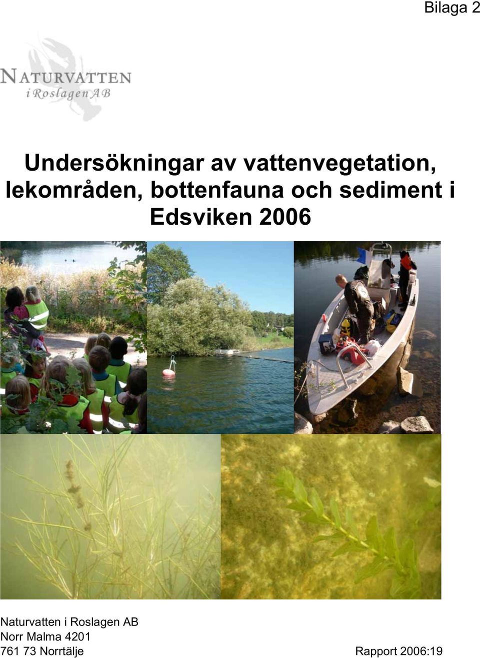 och sediment i Edsviken 2006 Naturvatten i