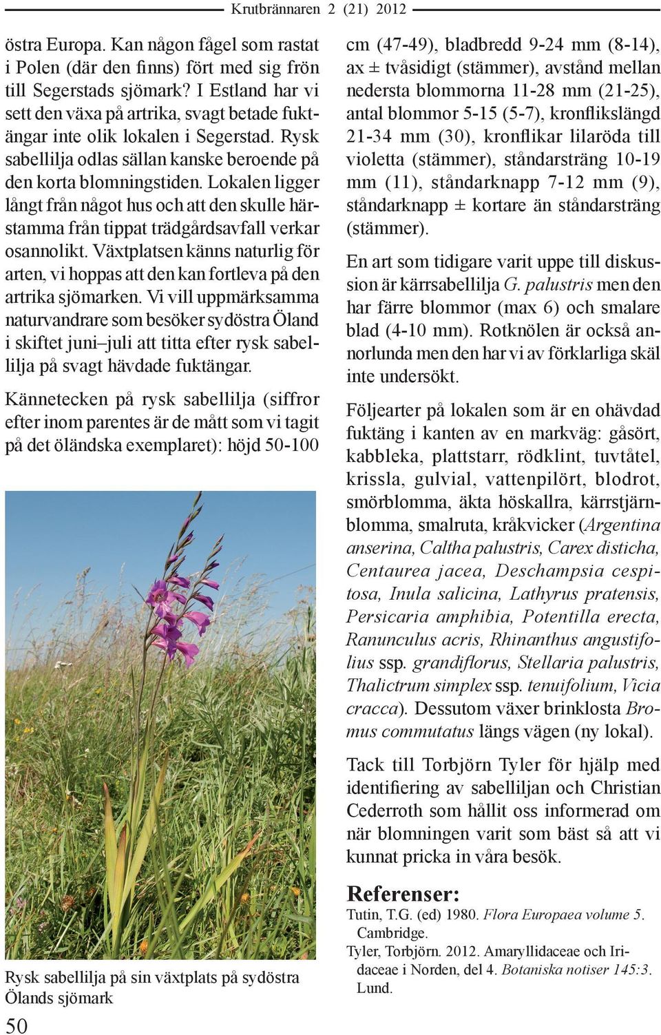 Lokalen ligger långt från något hus och att den skulle härstamma från tippat trädgårdsavfall verkar osannolikt.