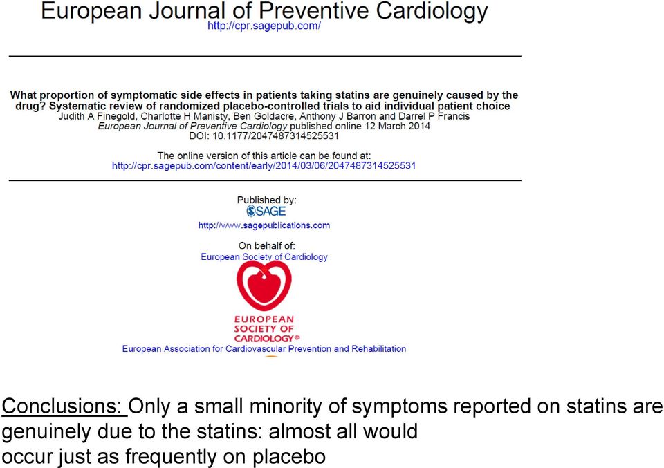 genuinely due to the statins: almost