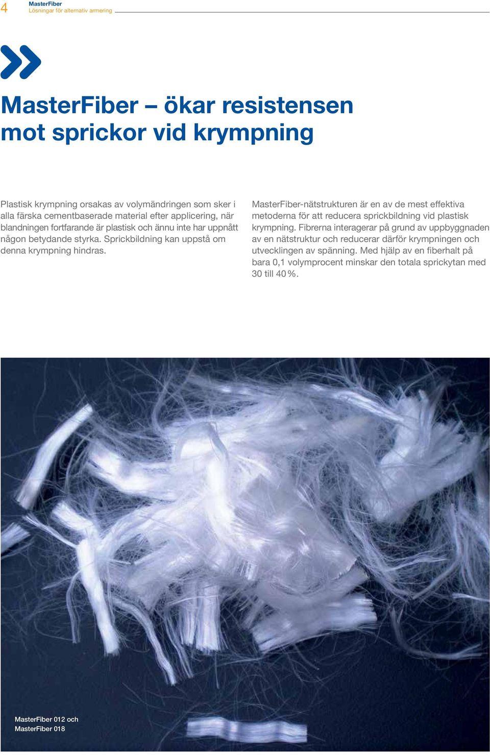 MasterFiber-nätstrukturen är en av de mest effektiva metoderna för att reducera sprickbildning vid plastisk krympning.