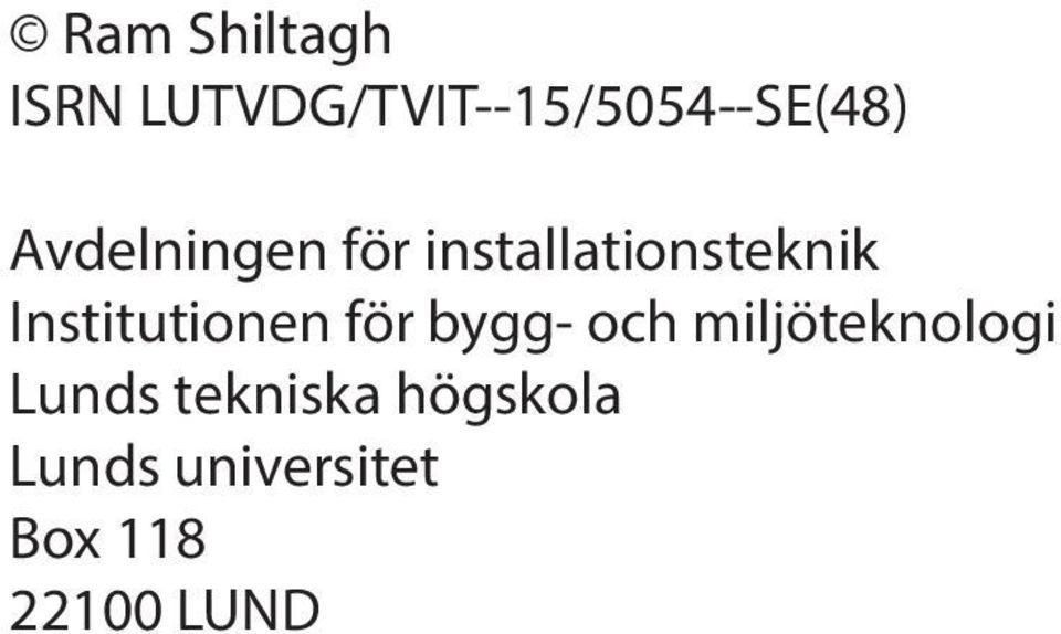 Institutionen för bygg- och miljöteknologi