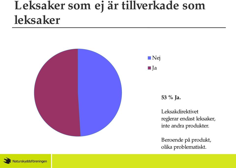 Leksakdirektivet reglerar endast