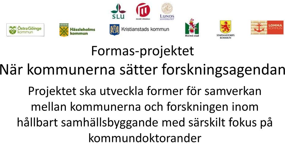 samverkan mellan kommunerna och forskningen inom