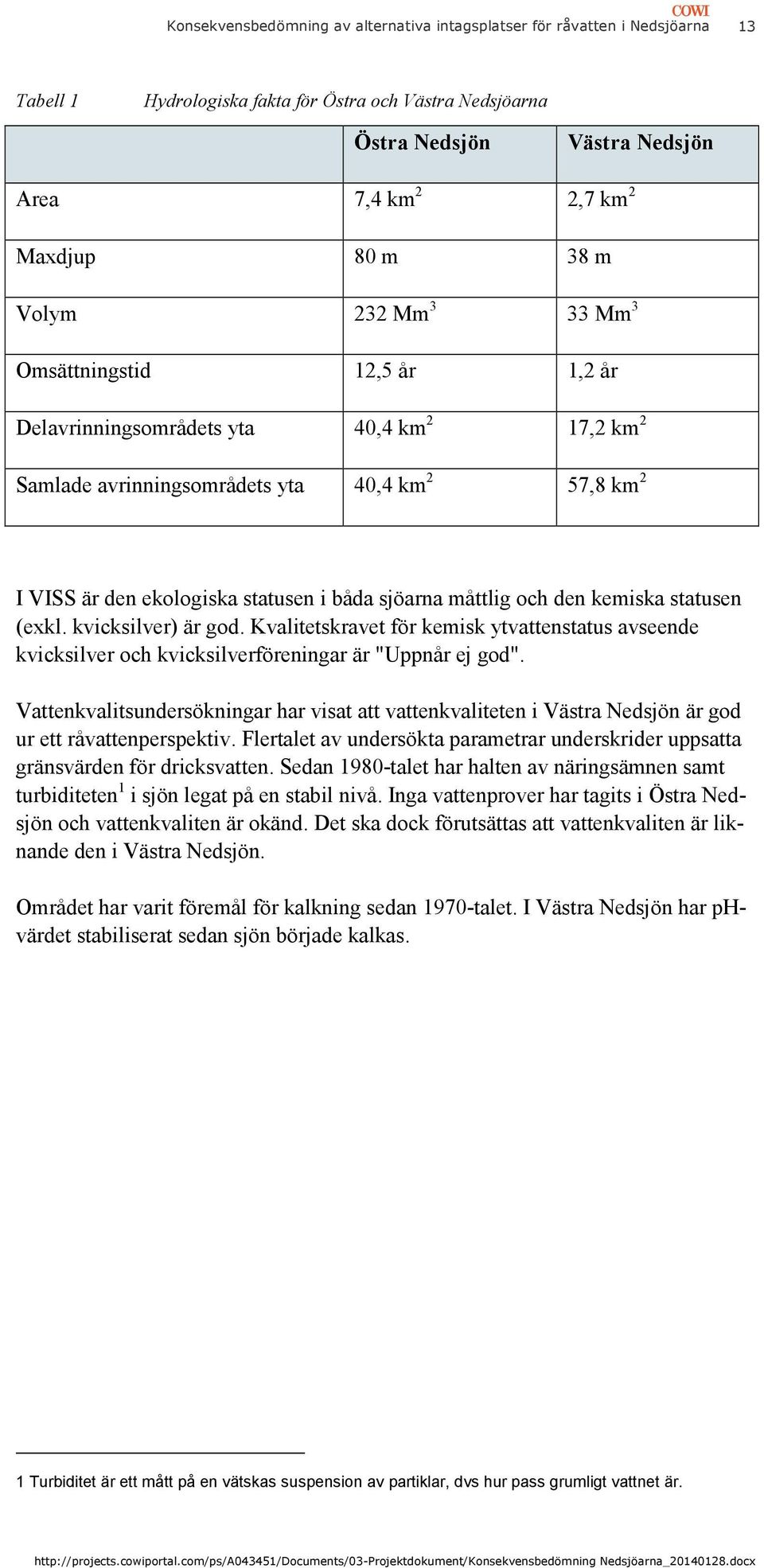 båda sjöarna måttlig och den kemiska statusen (exkl. kvicksilver) är god. Kvalitetskravet för kemisk ytvattenstatus avseende kvicksilver och kvicksilverföreningar är "Uppnår ej god".