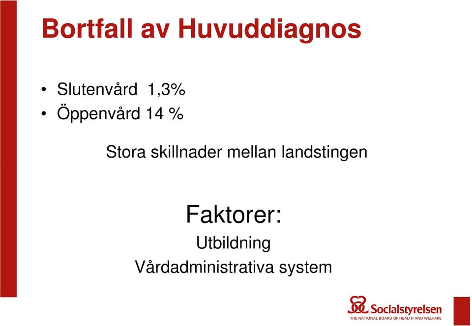 Stora skillnader mellan