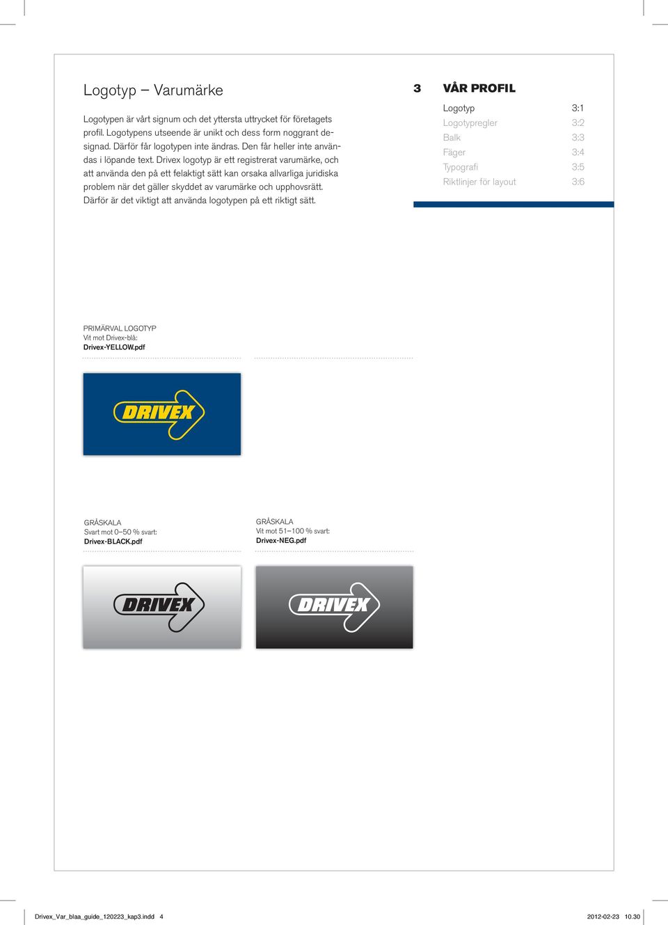 Drivex logotyp är ett registrerat varumärke, och att använda den på ett felaktigt sätt kan orsaka allvarliga juridiska problem när det gäller skyddet av varumärke och upphovsrätt.