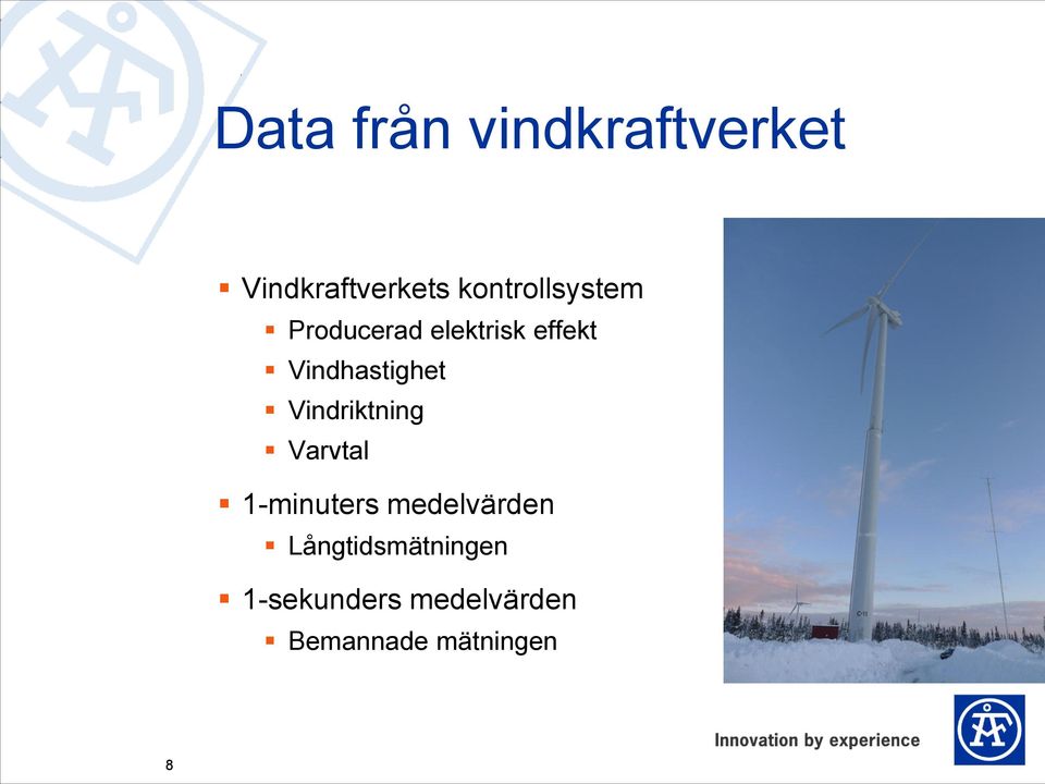 Vindhastighet Vindriktning Varvtal 1-minuters