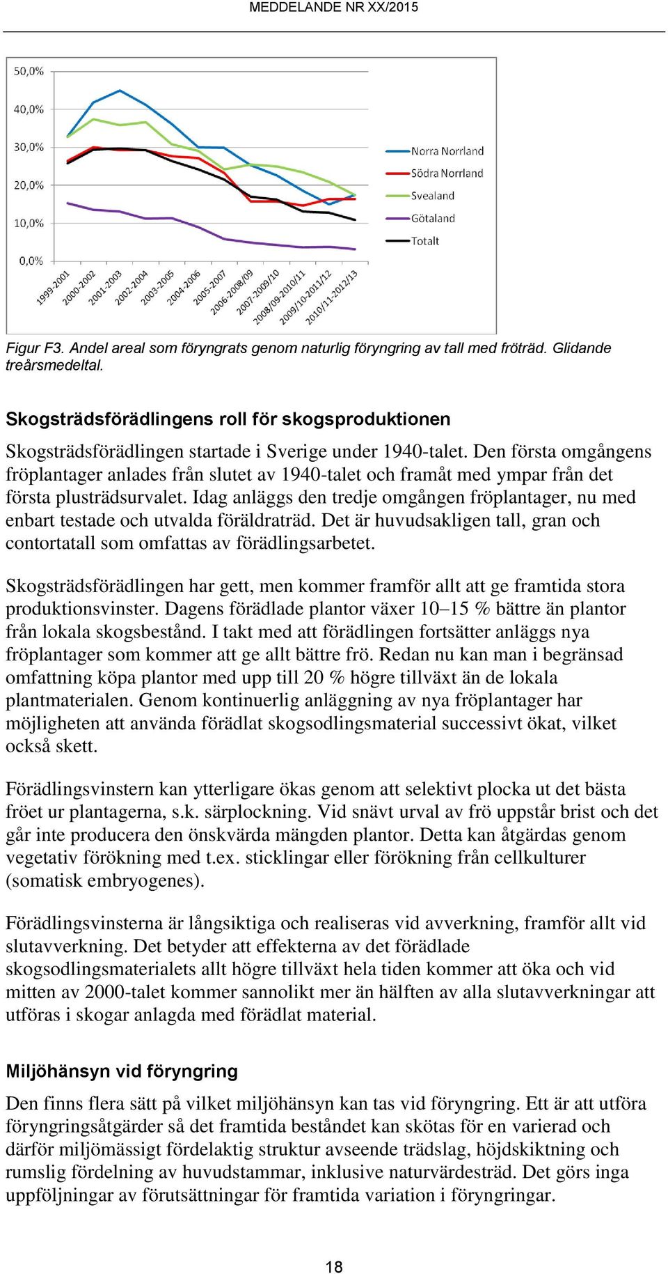 Den första omgångens fröplantager anlades från slutet av 1940-talet och framåt med ympar från det första plusträdsurvalet.