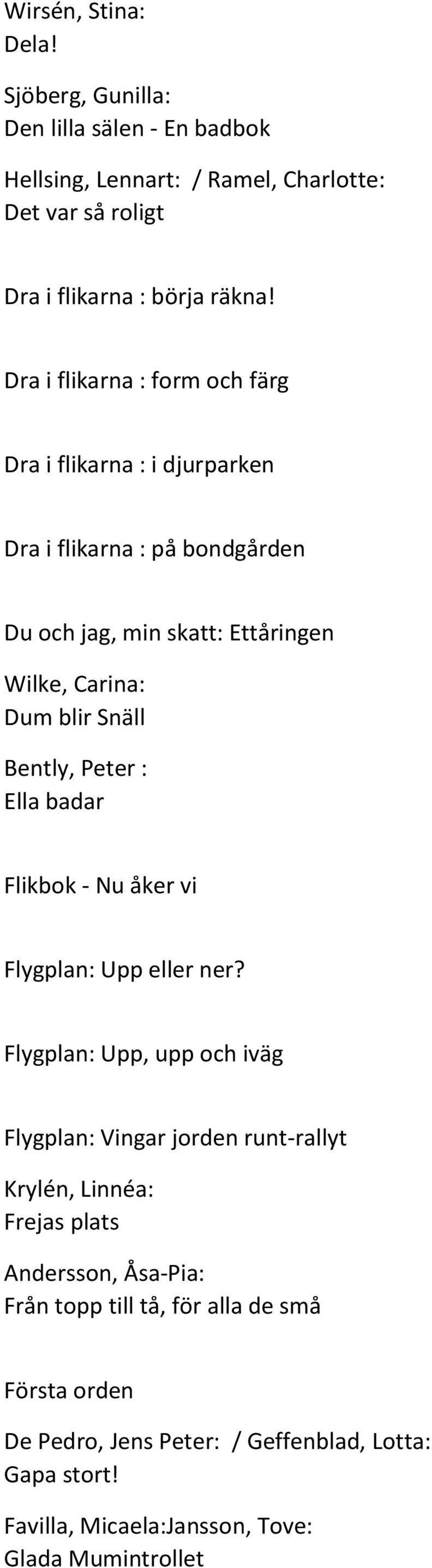 Bently, Peter : Ella badar Flikbok - Nu åker vi Flygplan: Upp eller ner?