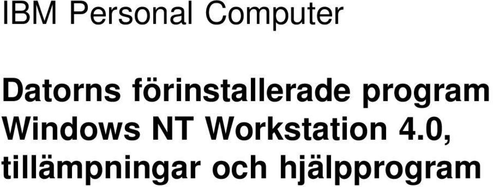 program Windows NT