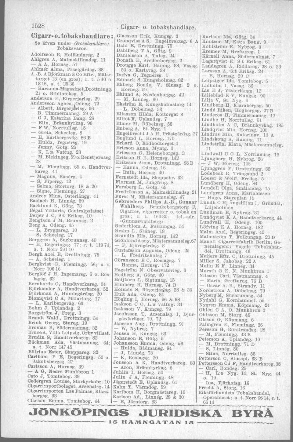 29 Nordiska Desinfektionsanst., Döbelnsg. 91 Stockholms Möbel-Desinfektion, Döbelnsg. 91. Strandh A" Nybrog. 71 Strömberg S A, Birkag. 15 Destillationsapparater: Appurat» ilk tiebola~et,drottningg.