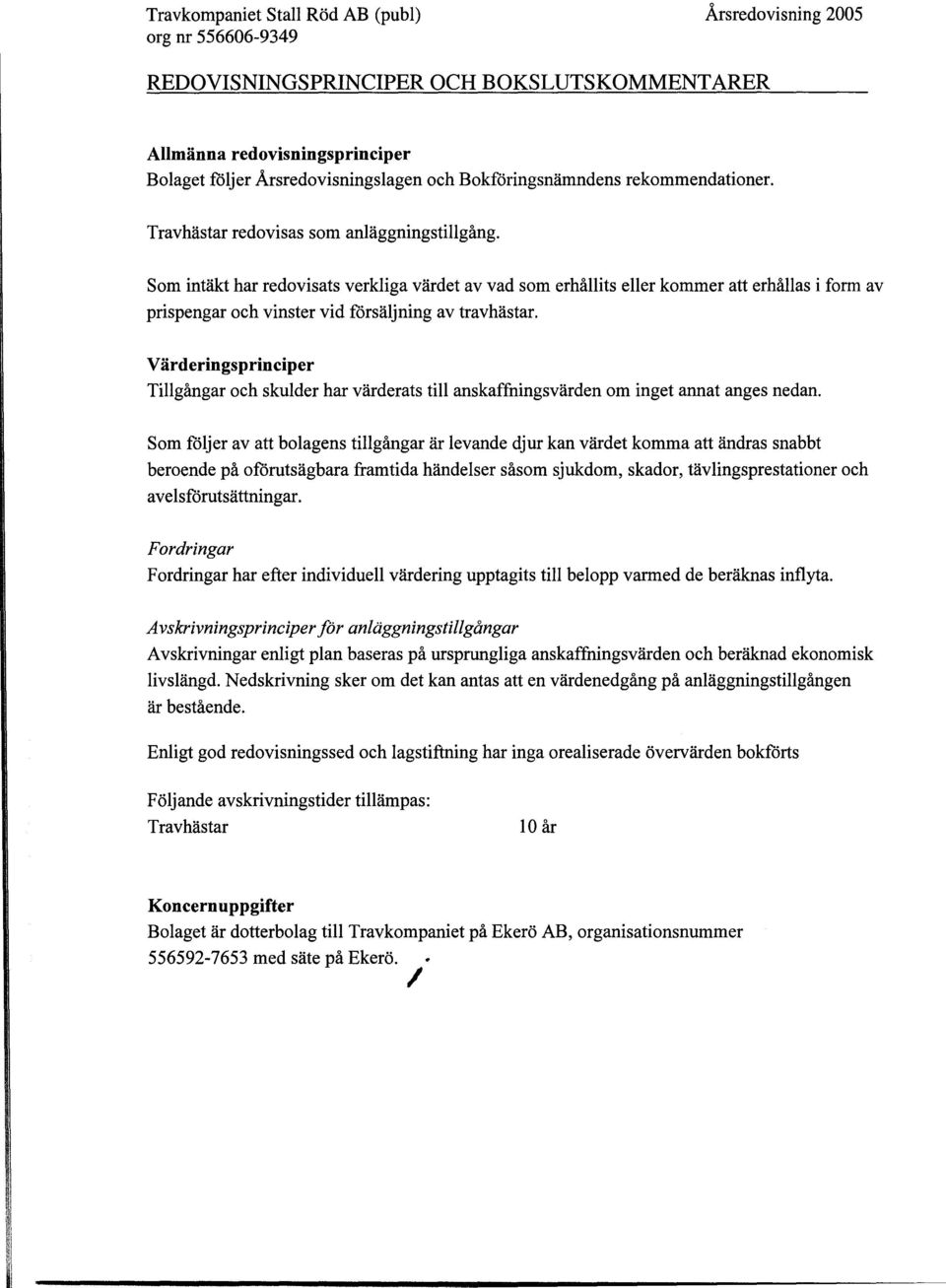 VArderingsprinciper TillgAngar och skulder har varderats till anskaffningsvarden om inget annat anges nedan.