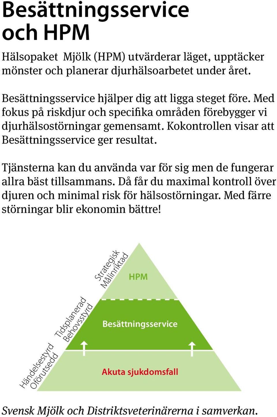 Kokontrollen visar att Besättningsservice ger resultat. Tjänsterna kan du använda var för sig men de fungerar allra bäst tillsammans.