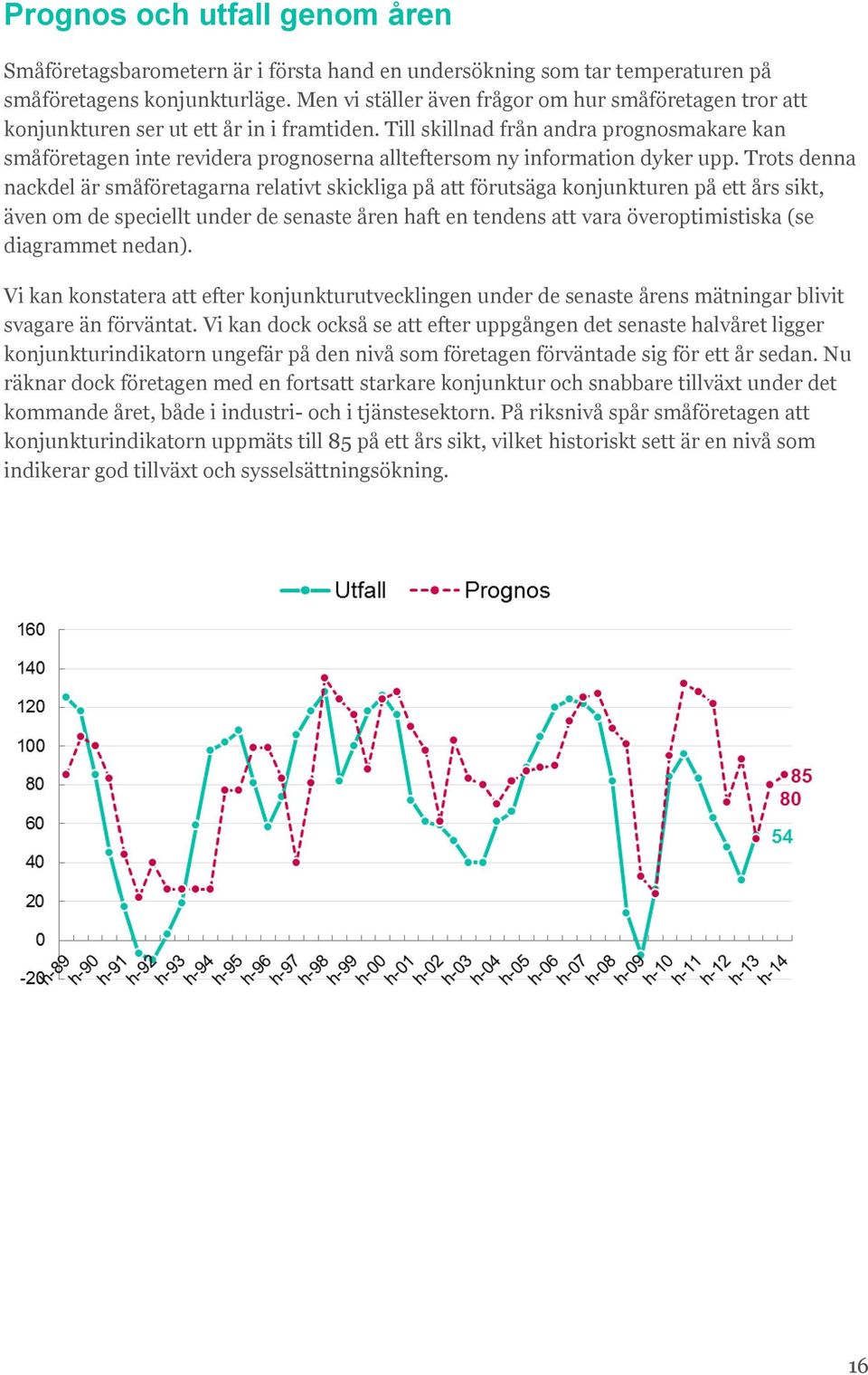 Till skillnad från andra prognosmakare kan småföretagen inte revidera prognoserna allteftersom ny information dyker upp.