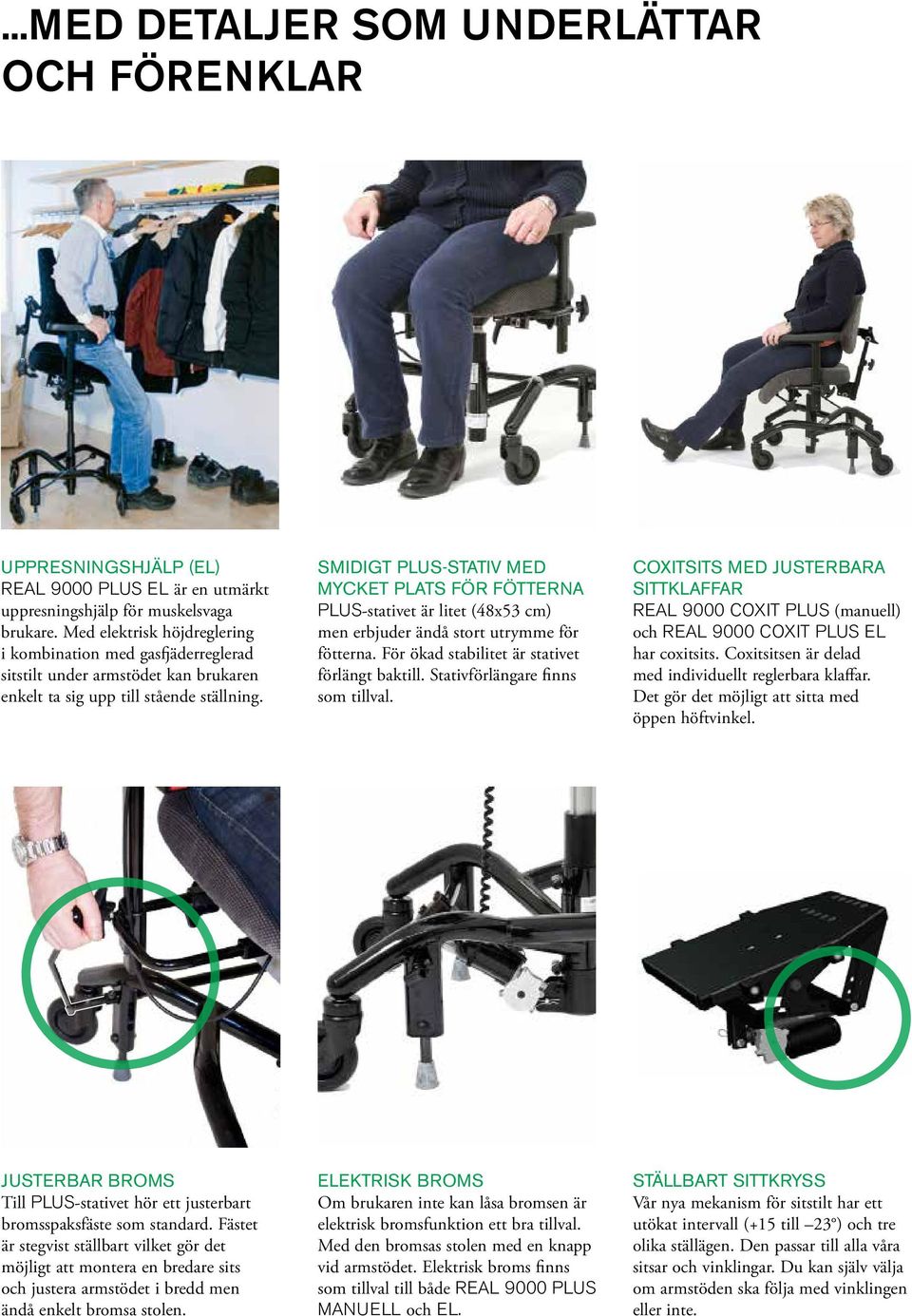 SMIDIGT PLUS-STATIV MED MYCKET PLATS FÖR FÖTTERNA plus-stativet är litet (48x53 cm) men erbjuder ändå stort utrymme för fötterna. För ökad stabilitet är stativet förlängt baktill.