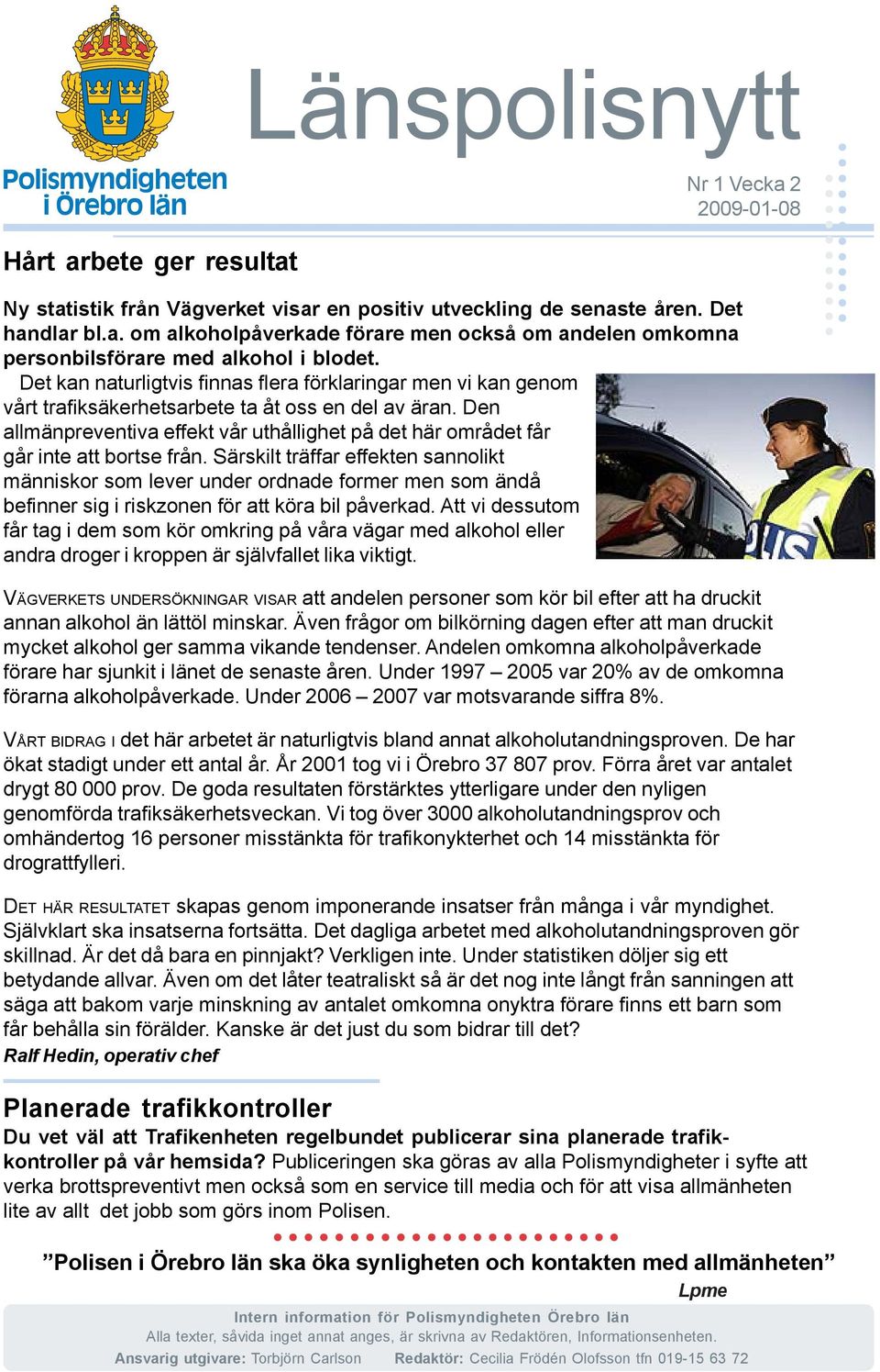 Polisen i Örebro län ska öka synligheten och kontakten med allmänheten -  PDF Gratis nedladdning