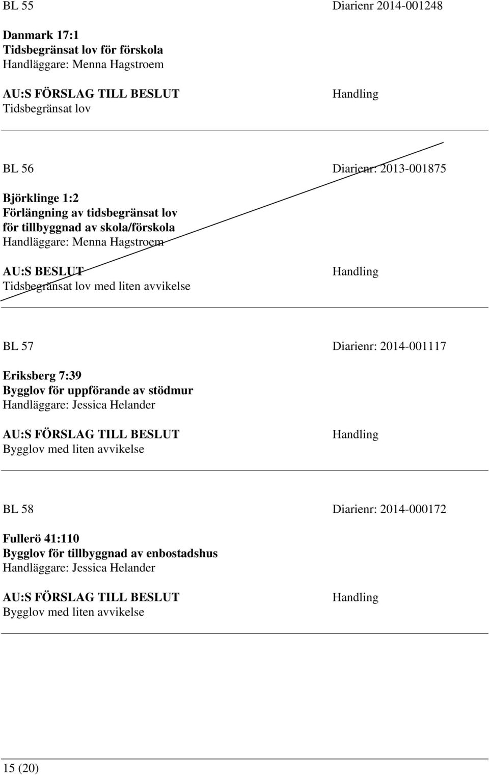 avvikelse BL 57 Diarienr: 2014-001117 Eriksberg 7:39 för uppförande av stödmur Handläggare: Jessica Helander med liten