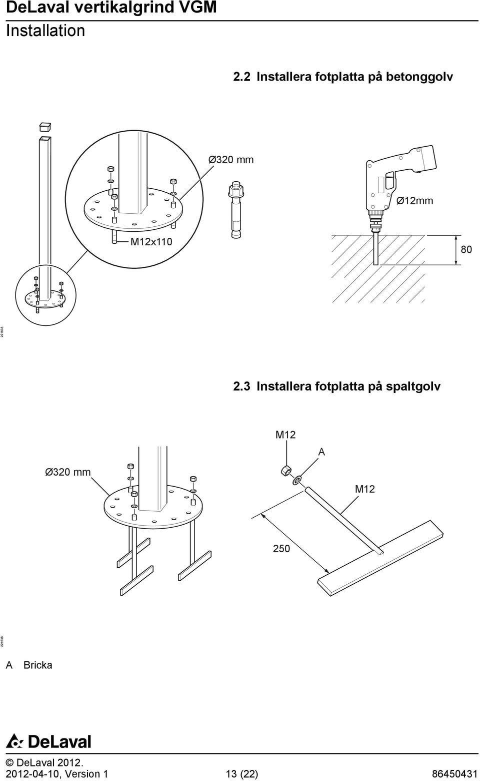 Ø12mm M12x110 80 221635 2.